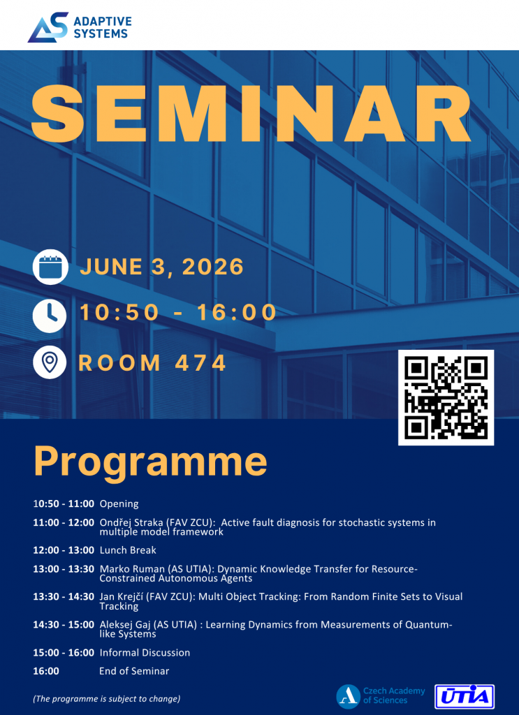 6/3/2026 Seminar with guests from the Department of Cybernetics (University of West Bohemia)