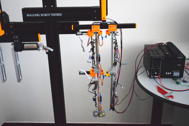 Walking robot in the laboratory of the Control Theory Department at UTIA CAS